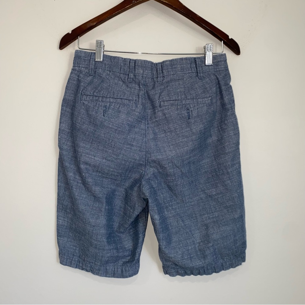 GOODFELLOW Mens 30 Blue Chambray Linden Short 10.5" Casual Chino Shorts FF10 - Picture 6 of 8